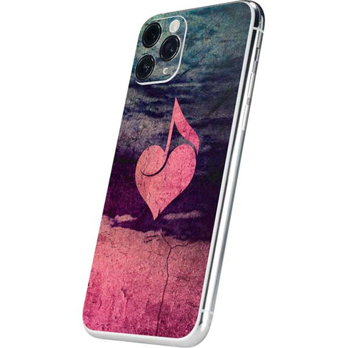 Rustic Musical Heart iPhone 11 Pro Skin